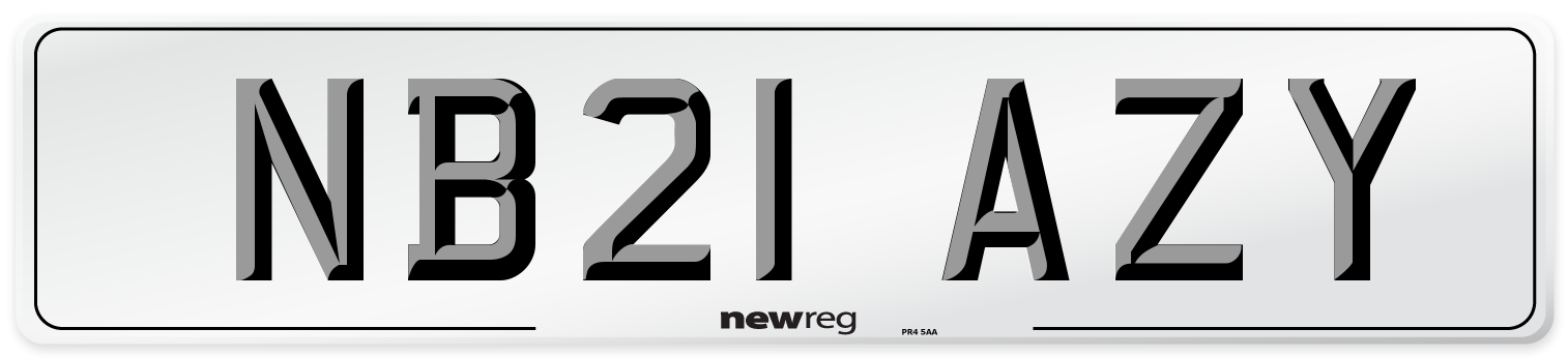 NB21 AZY Number Plate from New Reg